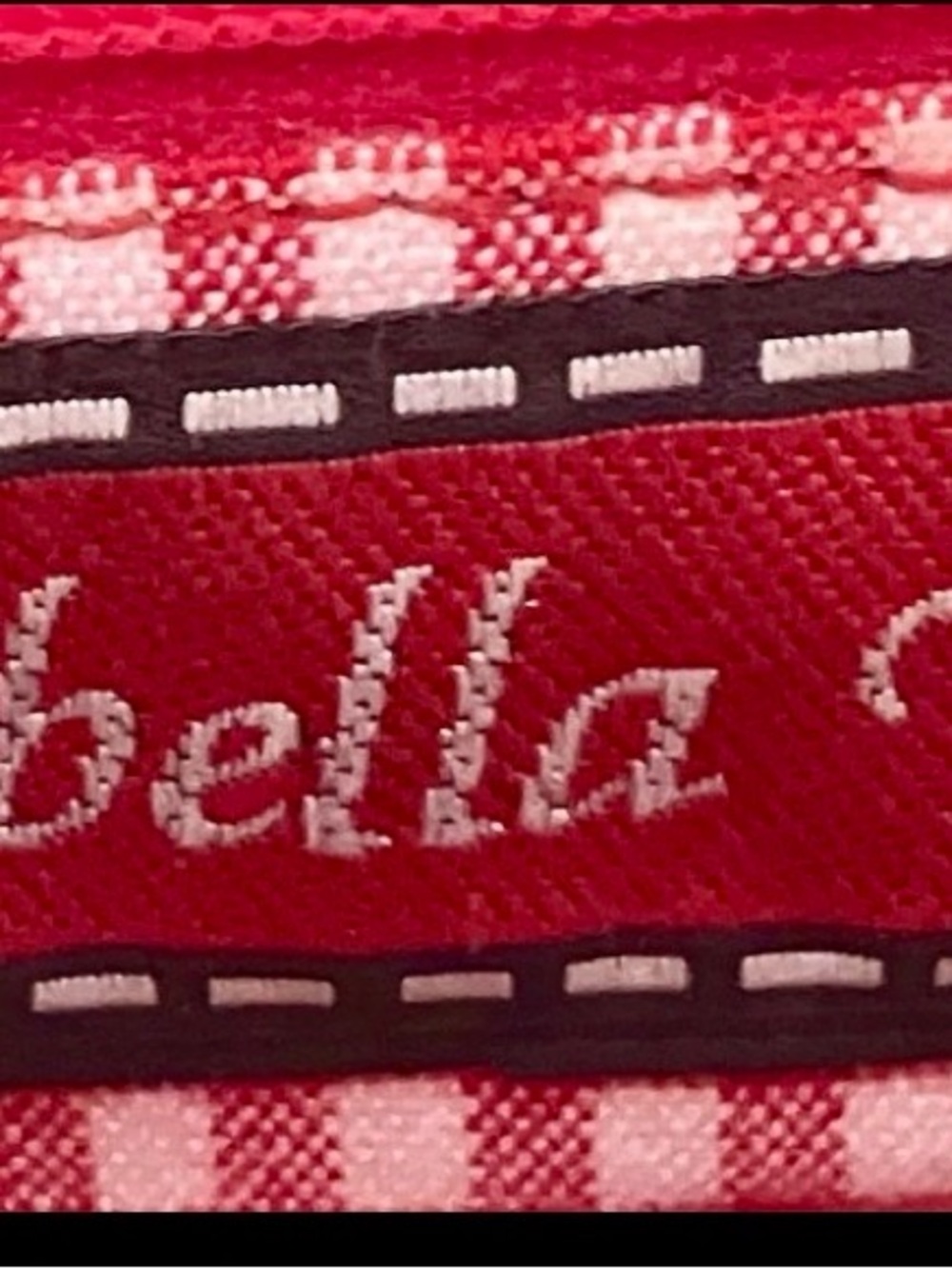 Isabella Fiore Black, White & Red Illustrated Canvas Tote with Beaded Detail - Picture 3 of 7